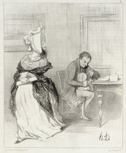 Leb wohl, mein Lieber, ich gehe zu meinen Verlegern!... von Honoré Daumier