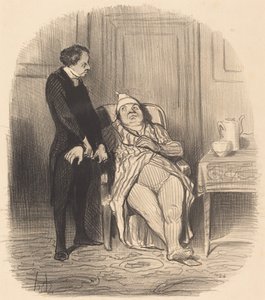 Ah! Doktor... ich glaube... ich bin lungenkrank! von Honoré Daumier