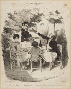 Ah! er ist frisch..., Nummer 26 aus der Serie Les Bons Bourgeois aus Le Charivari von Honoré Daumier