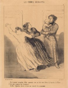 Ach! Er will mich daran hindern, zu gehen... von Honoré Daumier