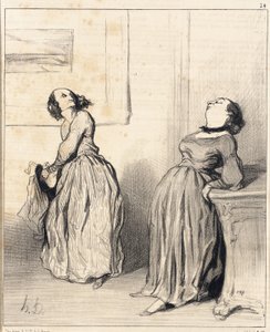 Ah! Sie finden, dass mein letzter Roman nicht ganz... von Honoré Daumier