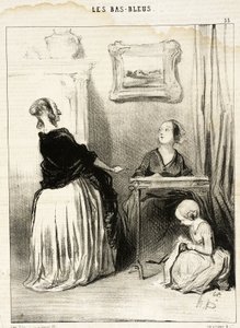 Ah! ... Was für eine sonderbare Erziehung geben Sie Ihrer Tochter? ... von Honoré Daumier