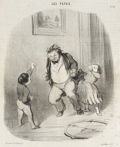 Los, Papa...noch...zweiunddreißig Runden! von Honoré Daumier