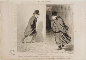 Zwischen 11 Uhr und Mitternacht von Honoré Daumier