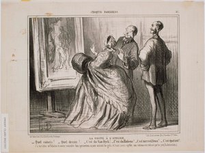 Pariser Skizzen: Der Atelierbesuch: Welche Farben! Welche Zeichnung! Es ist von Van Dyck von Honoré Daumier