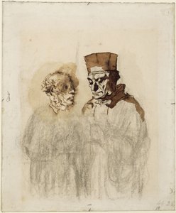 Der Anwalt und sein Klient von Honoré Daumier