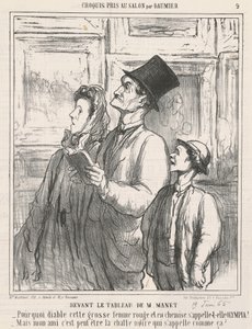 Vor dem Gemälde von M. Manet von Honoré Daumier