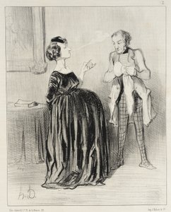 Sag mal...mein Mann...ich habe große Lust, mein Drama zu nennen... von Honoré Daumier