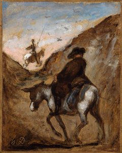 Don Quijote und Sancho Panza von Honoré Daumier