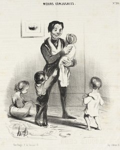 Eh, eh! kleiner Schlingel, du wirst... von Honoré Daumier