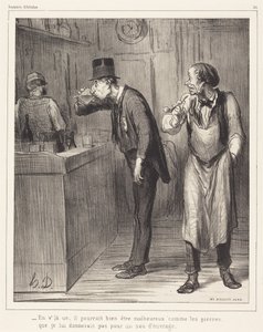 Da ist einer, er könnte wohl unglücklich sein... von Honoré Daumier