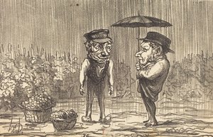 Über dieses Wetter darf man sich nicht beklagen... von Honoré Daumier