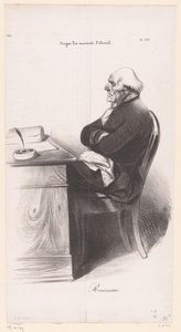 Karikatur von Jean-Joseph Rousseau von Honoré Daumier