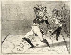 Der Kaiser Nikolaus arbeitet in seinem Kabinett von Honoré Daumier