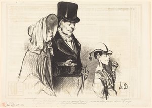 Die Mama - Ist es nicht nett, seinen Zuckerstange zu essen! von Honoré Daumier