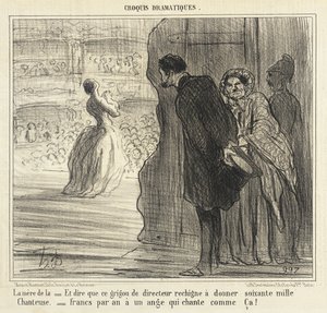 Die Mutter der Sängerin von Honoré Daumier