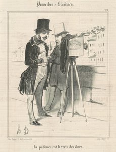 Geduld ist die Tugend der Esel von Honoré Daumier