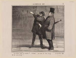Sehen Sie den Kometen? (Der Komet von 1857, Blatt 5) von Honoré Daumier