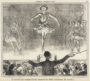 Der Tänzer, der sich rühmt, bewahrt zu haben... von Honoré Daumier