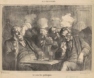 Die Ecke der Politiker von Honoré Daumier