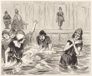 Die Planscherinnen von Honoré Daumier