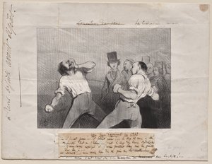 Lektion im Verständnis im Jahr 1843 von Honoré Daumier