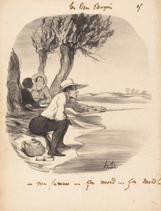 Meine Frau... es beißt... es beißt! von Honoré Daumier