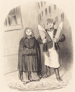 Madame Chapotard bereitet sich darauf vor, ihre Konfitüren zu machen von Honoré Daumier