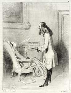 Madame, wie finden Sie diese Zigarette? von Honoré Daumier