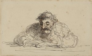 Lesender Mann von Honoré Daumier