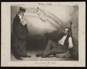 Moderne Galiläa, Und doch bewegt sie sich (aus La Caricature) von Honoré Daumier