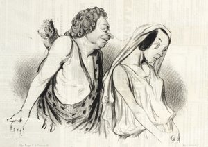 Mein Wagen, meine Wurfspeere ... (Phädra) von Honoré Daumier