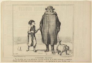 Herr Prudhomme, Philanthrop, Nummer 291 aus der Serie „Actualités“ aus Le Charivari von Honoré Daumier