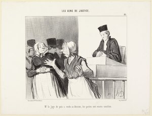 Herr Friedensrichter hat seine Entscheidung getroffen (LesGens de Justice Nr. 25) von Honoré Daumier