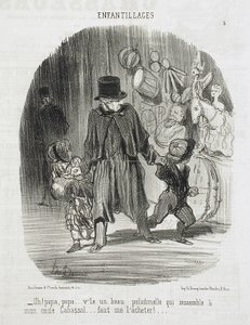 Oh! Papa, Papa ... da ist ein schönes Polichinelle ... von Honoré Daumier