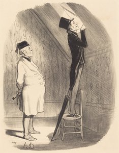 Oh! Was die Aussicht betrifft, werden Sie nichts Besseres finden als hier! von Honoré Daumier