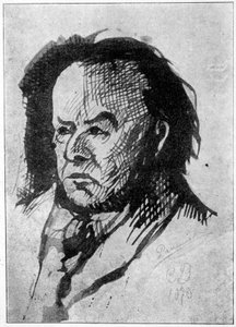 Porträt von Daumier von Charles Baudelaire im Jahr 1890: Das Autographenmanuskript von Charles Baudelaire - Paris, Auguste Blaizot von Honoré Daumier