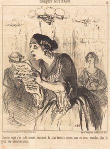 Erster Sänger eines Café-concerts... von Honoré Daumier