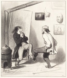 Wenn man seine letzte Staffelei verbrannt hat! von Honoré Daumier