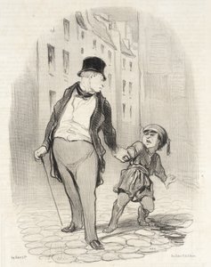 Wenn du nicht schneller als so zur Schule kommst von Honoré Daumier