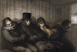Der Wagen zweiter Klasse von Honoré Daumier