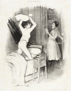 Théâtre du Vaudeville - Nach Mitternacht von Honoré Daumier