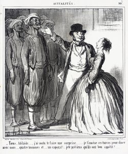 Sieh mal, Adélaïde... ich wollte dich überraschen... von Honoré Daumier