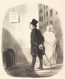 Schau, da ist ein Schild, das meine Frau übergeben hat... von Honoré Daumier