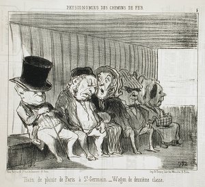 Vergnügungszug von Paris nach St-Germain... von Honoré Daumier