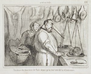 Traurigkeit der Pariser Metzger... von Honoré Daumier