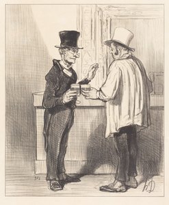 Ein Verteidiger... plaudert... in seinem gewohnten Büro von Honoré Daumier