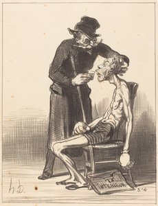 Ein unglücklicher Ringer von Honoré Daumier