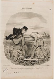 Wenn man Heu macht, sollte man den Schnittern nicht zu nahe kommen von Honoré Daumier