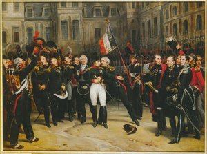 Napoleon verabschiedet sich von der kaiserlichen Garde in Fontainebleau